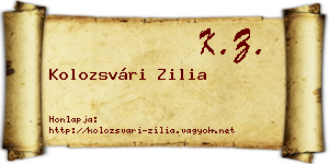 Kolozsvári Zilia névjegykártya